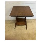 Vtg. Oak Parlor Stand