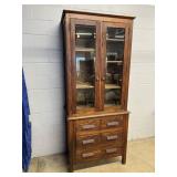 2 Pc. Oak Vtg. Cabinet