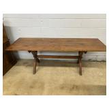 Pine Vtg. Sawbuck Table