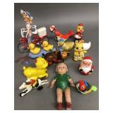 Tray of Misc. Plastic and Rubber Vintage Toys