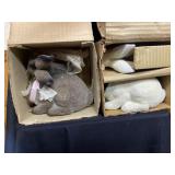 1950s Fuzzy Rabbit Bobbleheads w/ Boxes