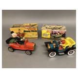 2 Old Fashioned Sunday Driver Battery Op Cars