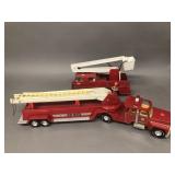 2 Pressed Steel Fire Trucks