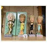 4 Sams Princess Diana & Marilyn Monroe Bobbleheads