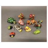 12 Tin Litho Friction and Wind-Up Animals