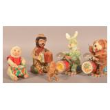 4 Vintage Musical Battery Op Animals