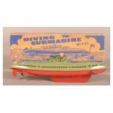 Wolverine Diving Submarine Tin Wind-Up S78