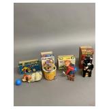 4 Vintage Mechanical Dog Toys