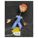 1950s Plastic Baseball Player Bobblehead