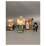 4 Vintage Animal-Themed Tin Toys
