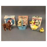 3 Vintage Animal Toys