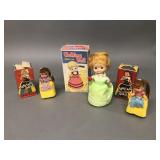 3 Mechanical Wind-Up Dancing Girl Dolls