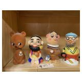 (4) 1960s Bank Bobbleheads Various Subjects