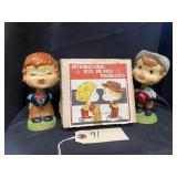 Cowboy & Cowgirl Kissing Bobbleheads & Box