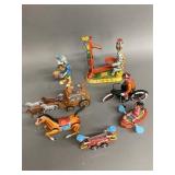 7 Modern Tin Battery Op and Wind-Up Toys