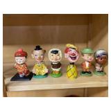 (6) 1960s Bobbleheads Various Themes Kissing, etc.