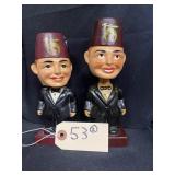 2 Shriner Masonic 1960s Bobbleheads
