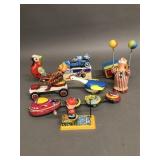 8 Vintage to Modern Tin Litho Toys