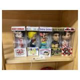 5 Wacky Wobbler Bobbleheads All MIB