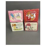 4 Female-Themed Vinyl Lunchboxes