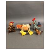 Musical Chimp Wind-Up & Clucking Clara Battery Op