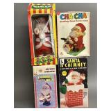 4 Santa Claus Battery Op Toys