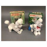 2 Battery Op Poodles with Boxes