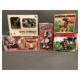 5 Vintage to Modern Battery Op Dog Toys