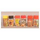 (6) 1960s Lunchbox Thermoses