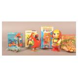 4 Vintage Tin Wind-Up Toys