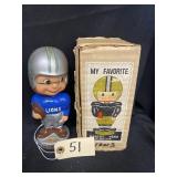 RARE Detroit Lions Toes Up Bobblehead w/ Box