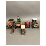 6 Vintage Vehicles Tin Litho, etc.