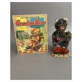 Alps Battery Op Grandpa Bear in Rocking Chair