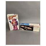 Vintage Battery Op Astronaut Robot and Rocket