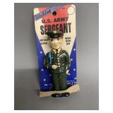 Chein US Army Sergeant Walking Tin Wind-Up Toy