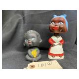 2 Black Americana Bobbleheads Mammy