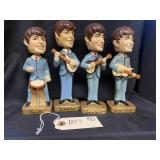 Set of 4 Beatles 1960s Bobbleheads Tall Version