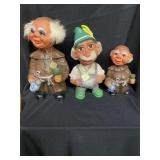 3 Heico 1960s Bobbleheads Monks & Oct. Fest.