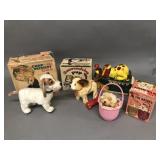 4 Vintage Battery Op Dog Toys