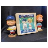 Baseball My Hero Kissing Bobblehead Set w/ Box