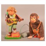(2) 1960s Battery Op Monkeys