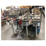 (4) Gumball Machines on Stands