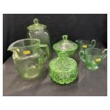 (6) Uranium Glass Pieces