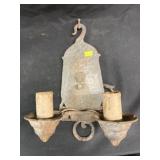 Early Cast Metal Electric Wall Sconce