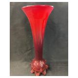 Ruby Art Glass Vase