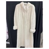 Custom Made White Mink Fur Coat