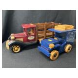(2) Wood Crafted Trucks