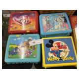 (4) Vintage Plastic Lunch Boxes with Thermoses