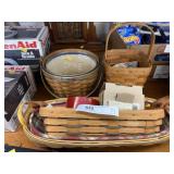 (4) Longaberger Baskets with Candle