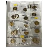 (19) Gold-Plated $1 Coins